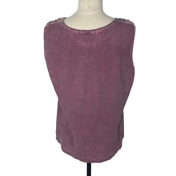 Parsley & Sage Patchwork Embroidered Cardigan Jacket Tank Set 1X Pink Lagenlook - Picture 11 of 12